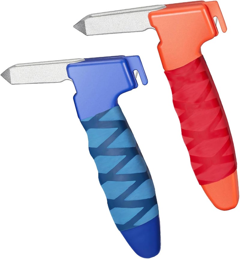 Atojarkle 2 Pack Car Door Handles for Elderly, Door Grab Handle Assist, Ultra Grip Mobility Handle for Car, Car Door Latch Bar for Easily Get Out of Car, Anti-Slip Design, Blue/Orange - Image 1